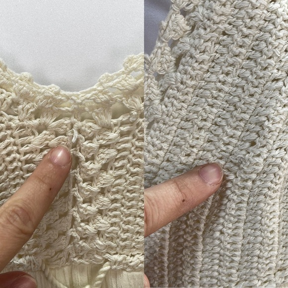 American Eagle Outfitters boho crochet tassels maxi dress women’s size L - Picture 12 of 17